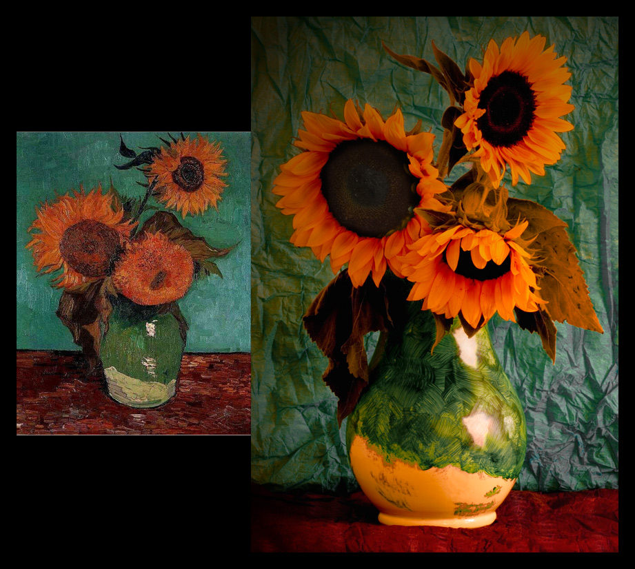 : Van Gogh "Three Sunflowers in a Vase"