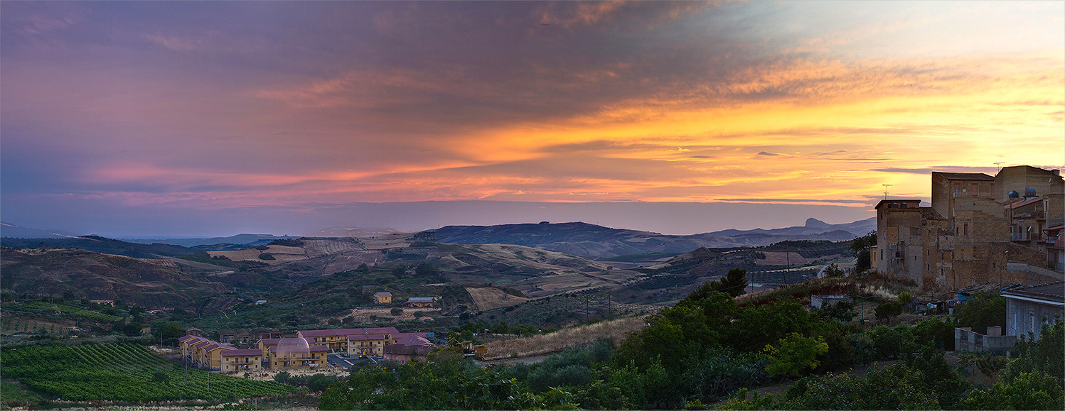 : Sunset not far from Agrigento