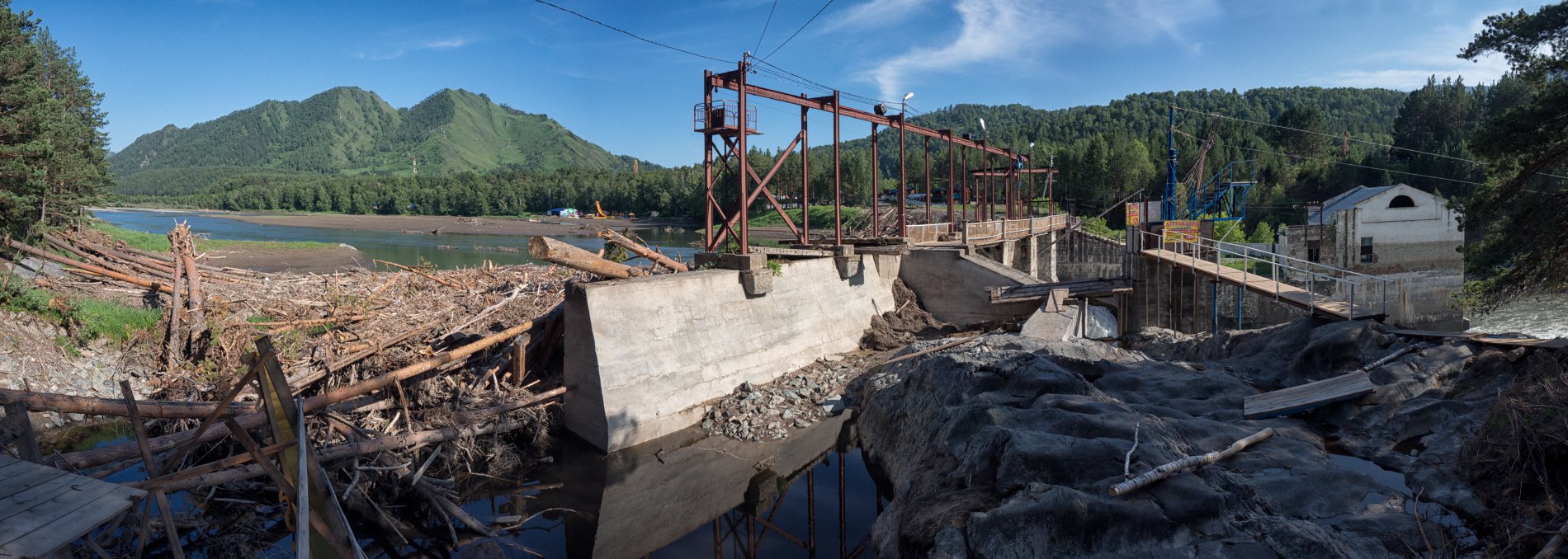 Наводнение Республика Алтай ГЭС Чемал