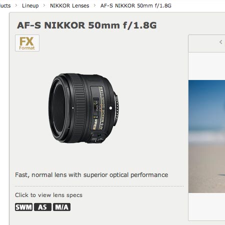 AF-S Nikkor 50mm f/1.8G