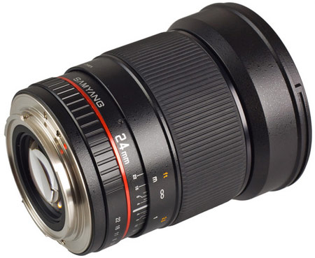  Samyang 24mm f/1.4 D AS UMC       Canon, Nikon, Pentax, Samsung NX, Sony    Four Fhirds