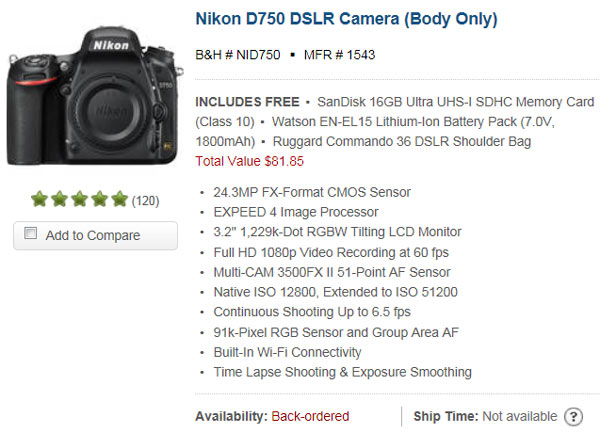  Nikon         D750