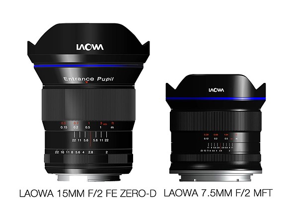   Laowa 15mm f/2 FE Zero-D  Laowa 7.5mm f/2 MFT     2017 