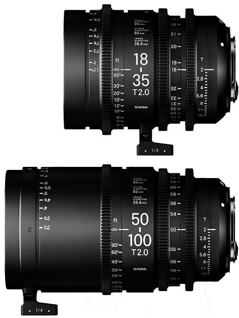 Sigma Cine High Speed Zoom 18-35mm T2  50-100mm T2   